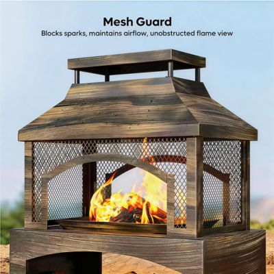 Image showing 5 th Red Mountain Valley 37 in. Outdoor Wood Burning Fireplace