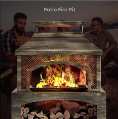 Image showing 7 th Red Mountain Valley 37 in. Outdoor Wood Burning Fireplace