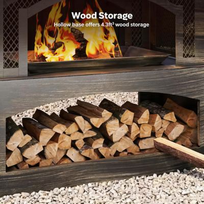 Image showing 9 th Red Mountain Valley 37 in. Outdoor Wood Burning Fireplace