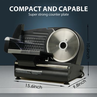 Image showing  7.5 in. Electric Meat Slicer, Black