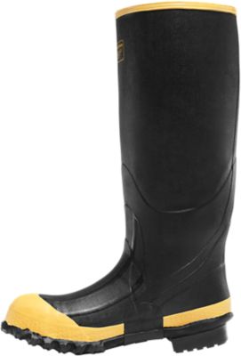 LaCrosse Footwear Men's Premium Knee Boot 16 in. Black SM/Steel Toe Rubber Boots
