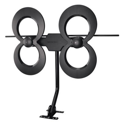 Image showing 9 th Antennas Direct ClearStream 4MAX HDTV Indoor/Outdoor Antenna with 70 Plus Mile Range, Amplifier, Cable, Mast, and Splitter