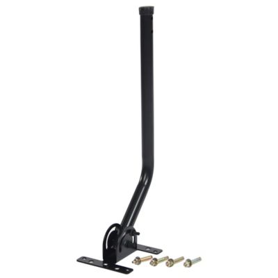 Image showing  ClearStream 20 in. TV Antenna Mast with Pivoting Base, Hardware, and All-Weather Steel Pole (Black)