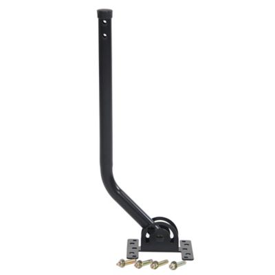 Image showing  ClearStream 20 in. TV Antenna Mast with Pivoting Base, Hardware, and All-Weather Steel Pole (Black)