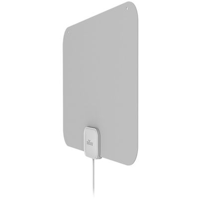 Image showing 6 th Mohu Leaf Ultra-Thin Indoor TV Antenna, 40Mi Range, UHF VHF Multi-Directional, 4K/8K UHD, with 12 ft. Cable (Warm Grey)