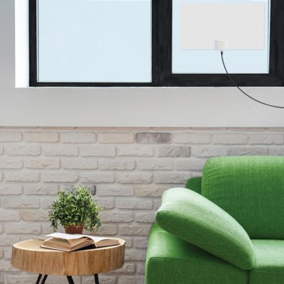 Image showing  Leaf Supreme PRO PaperThin Indoor Antenna, Amplified, 65Mi Range, Multi-Directional with 12 ft. Cable & Signal Indicator