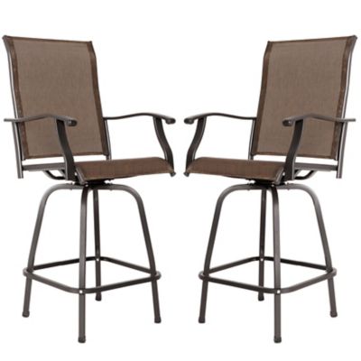 Image showing  Outdoor Patio Swivel Bar Stools, All-Weather Textilene