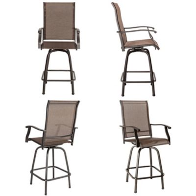 Image showing  Outdoor Patio Swivel Bar Stools, All-Weather Textilene