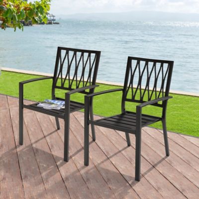 Image showing  Outdoor 4 pc. Patio Chair Set, Powder-Coated Iron Finish