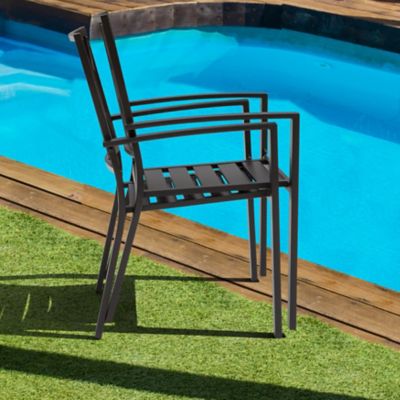 Image showing  Outdoor 4 pc. Patio Chair Set, Powder-Coated Iron Finish