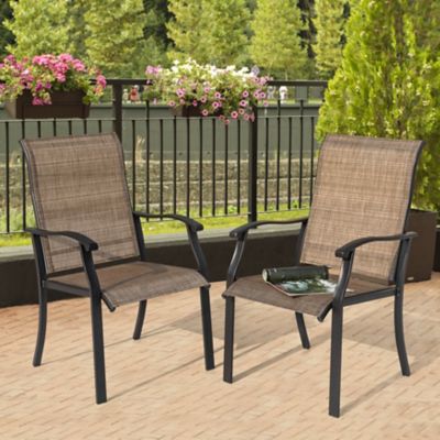 Image showing  Outdoor 4 pc. Patio Chair Set, Textilene Fabric, Iron Frame
