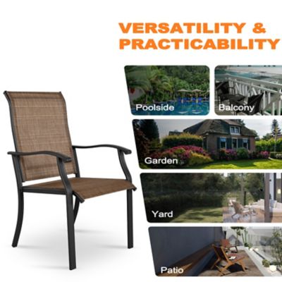 Image showing 6 th Nuu Garden Outdoor 4 pc. Patio Chair Set, Textilene Fabric, Iron Frame