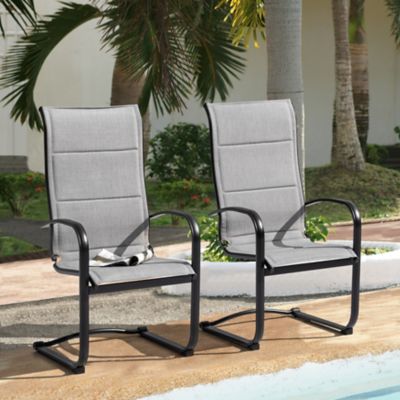Image showing  Outdoor Textilene Patio Dining Chair, Set of 4, Iron Frame