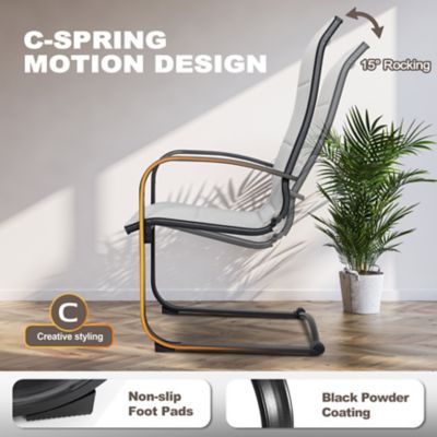 Image showing  Outdoor Textilene Patio Dining Chair, Set of 4, Iron Frame