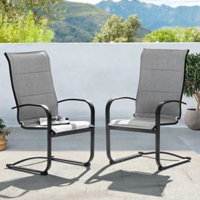 Image showing 6 th Nuu Garden Outdoor Textilene Patio Dining Chair, Set of 4, Iron Frame