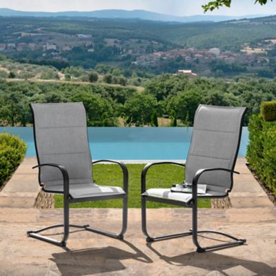Image showing 9 th Nuu Garden Outdoor Textilene Patio Dining Chair, Set of 4, Iron Frame