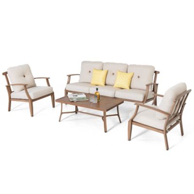 Image showing  Outdoor 4 pc. Patio Aluminum Conversation Set With Cushions