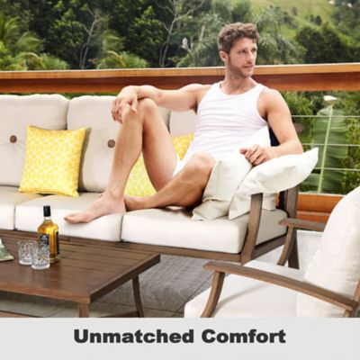 Image showing  Outdoor 4 pc. Patio Aluminum Conversation Set With Cushions