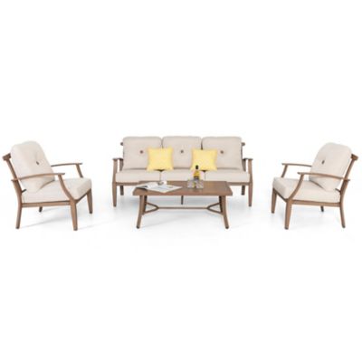 Image showing  Outdoor 4 pc. Patio Aluminum Conversation Set With Cushions