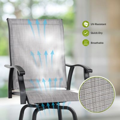 Image showing 6 th Nuu Garden Patio 5 pc. Textilene Bar Set With Swivel Design