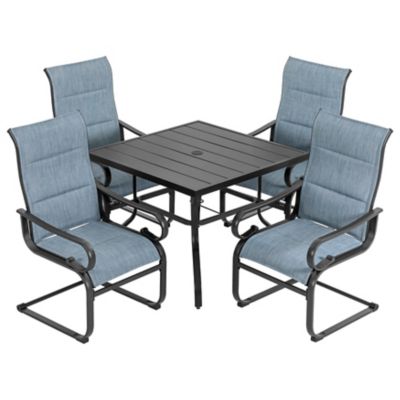 Image showing  5 pc. Patio Dining Set with Umbrella Hole