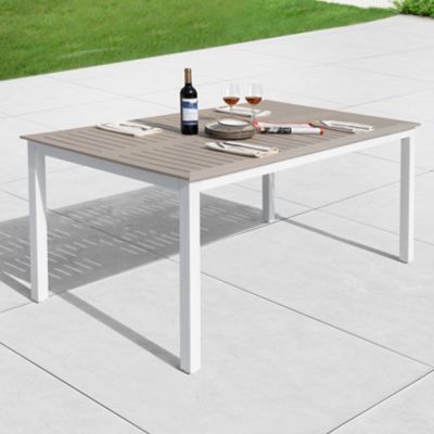 Image showing  Outdoor Rectangle Dining Table For 6, Umbrella Hole