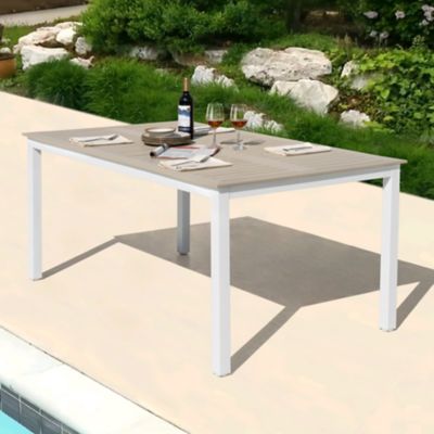 Image showing  Outdoor Rectangle Dining Table For 6, Umbrella Hole