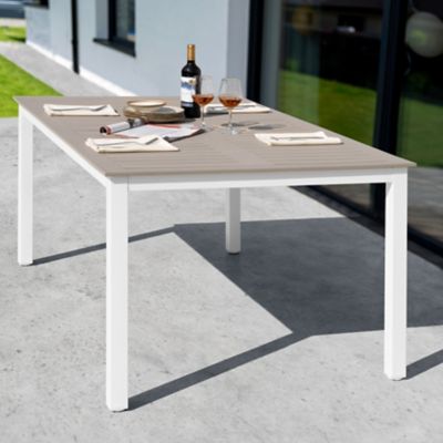 Image showing  Outdoor Rectangle Dining Table For 6, Umbrella Hole