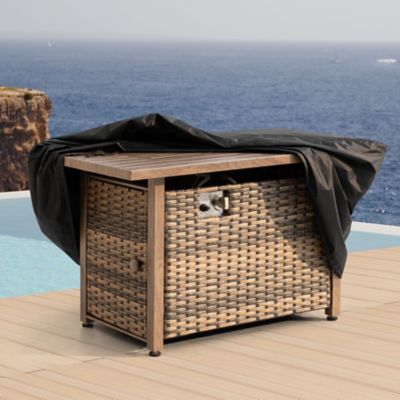 Image showing  Outdoor Fire Pit Cover, Water-Resistant Oxford Fire Pit Table Cover