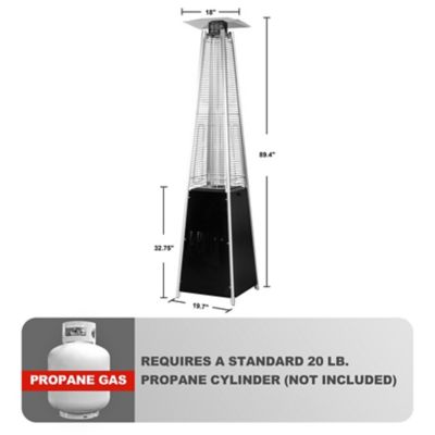 Image showing  Outdoor Pyramid Gas Patio Heater With Cover