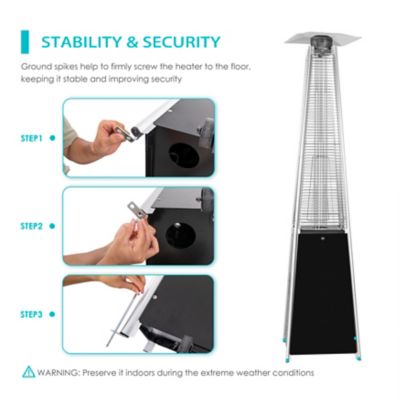 Image showing 6 th Nuu Garden Outdoor Pyramid Gas Patio Heater With Cover