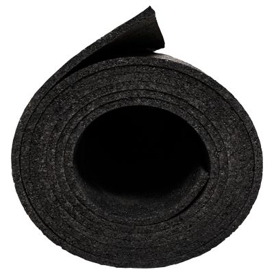 Image showing  48 x 72in. Black Rubber Utility Mat, Slip-Resistant, 0.24 in. Thick for Garages, Gyms, Workshops, Stalls and More
