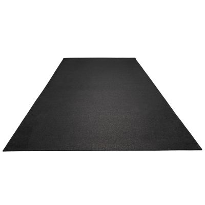 Image showing  48 x 96in. Black Rubber Utility Mat, Slip-Resistant, 0.24 in. Thick for Garages, Gyms, Workshops, Stalls and More