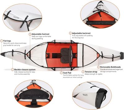 Image showing  9 ft. 8 in. Inlet Kayak, Black