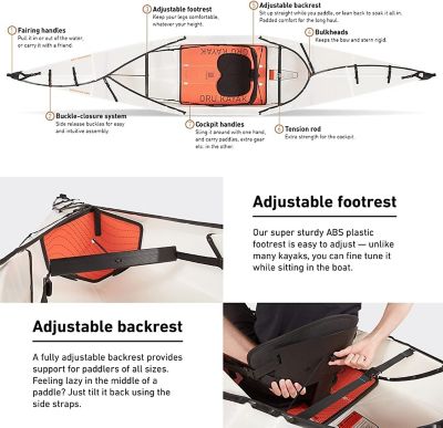 Image showing  12 ft. Beach LT Sit-In Kayak, White