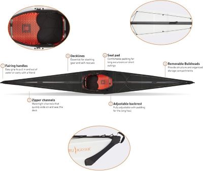 Image showing  16 ft. 2 in. Coast XT Kayak, Black