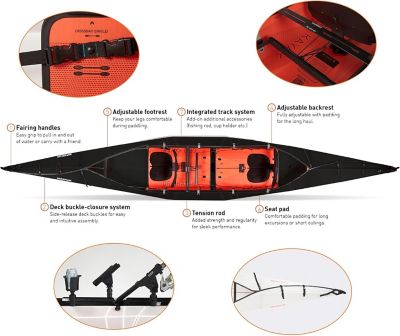Image showing  16 ft. 1 in. Haven TT Kayak, Black
