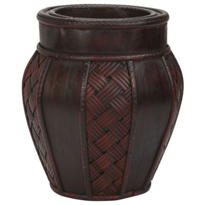 Image showing  Wood and Weave Panel Decorative Planters (Set of 2)