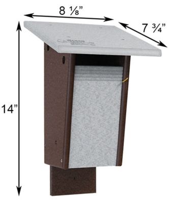 Image showing  Amish Made Recycled Plastic Sparrow Resistant Bluebird House 14 ft.