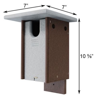 Image showing  Amish Made Recycled Plastic Sparrow Resistant Bluebird House 10.5 ft.