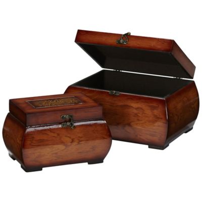 Image showing  Decorative Lacquered Wood Chests (Set of 2)