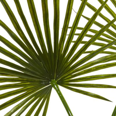Image showing  49 in. Artificial Fan Palm Arrangement in Glass Vase