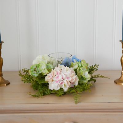 Image showing  Artificial 14 in. Hydrangea Candelabrum