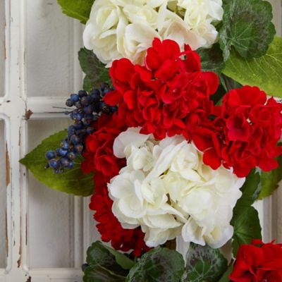 Image showing  26 in. Artificial Geranium and Blueberry Teardrop