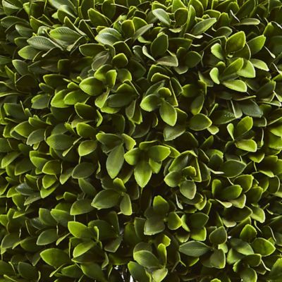 Image showing  27 in. Artificial Boxwood Plant in Black Planter, Indoor/Outdoor