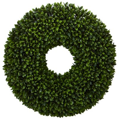 Nearly Natural 24 in. Artificial Boxwood Wreath