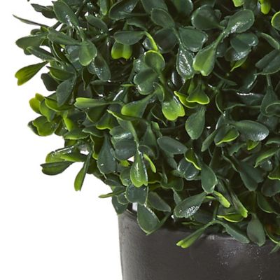 Image showing  13 in. Artificial Boxwood Topiary Plant UV Resistant, Indoor/Outdoor