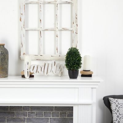 Image showing  13 in. Artificial Boxwood Topiary Plant UV Resistant, Indoor/Outdoor