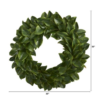 Image showing  30 in. Artificial Magnolia Wreath