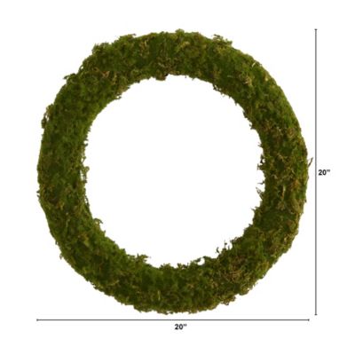Image showing  20 in. Artificial Moss Wreath